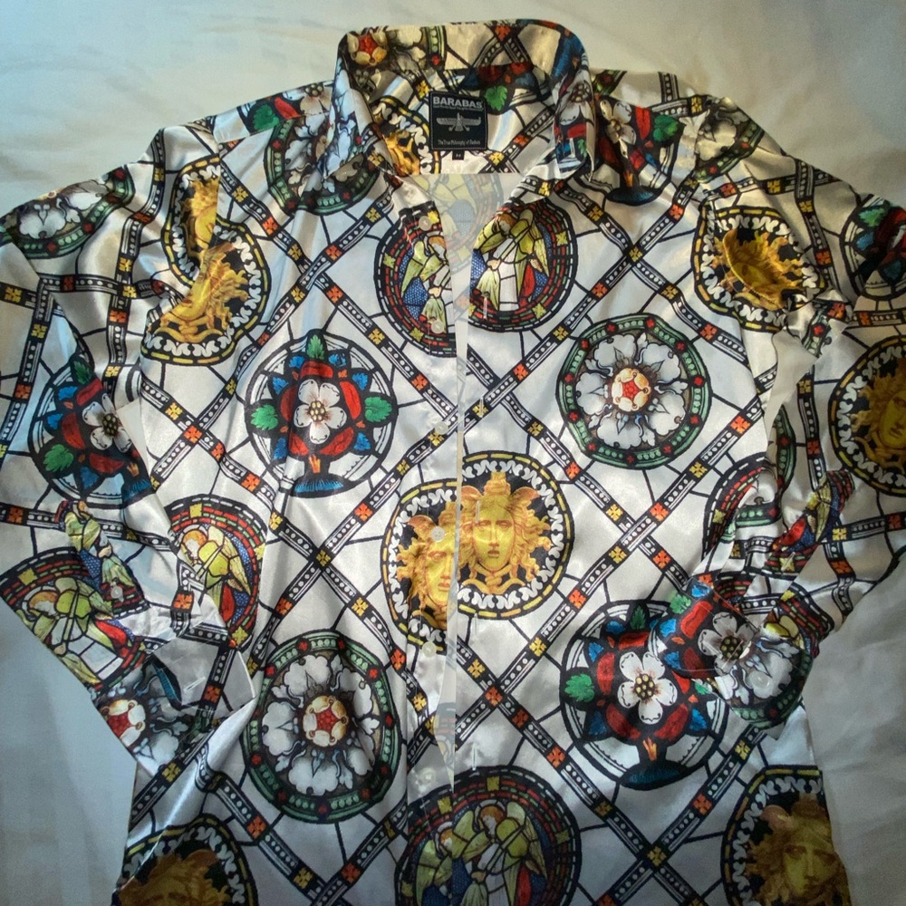 Barabas Colorful Patterned Shirt M